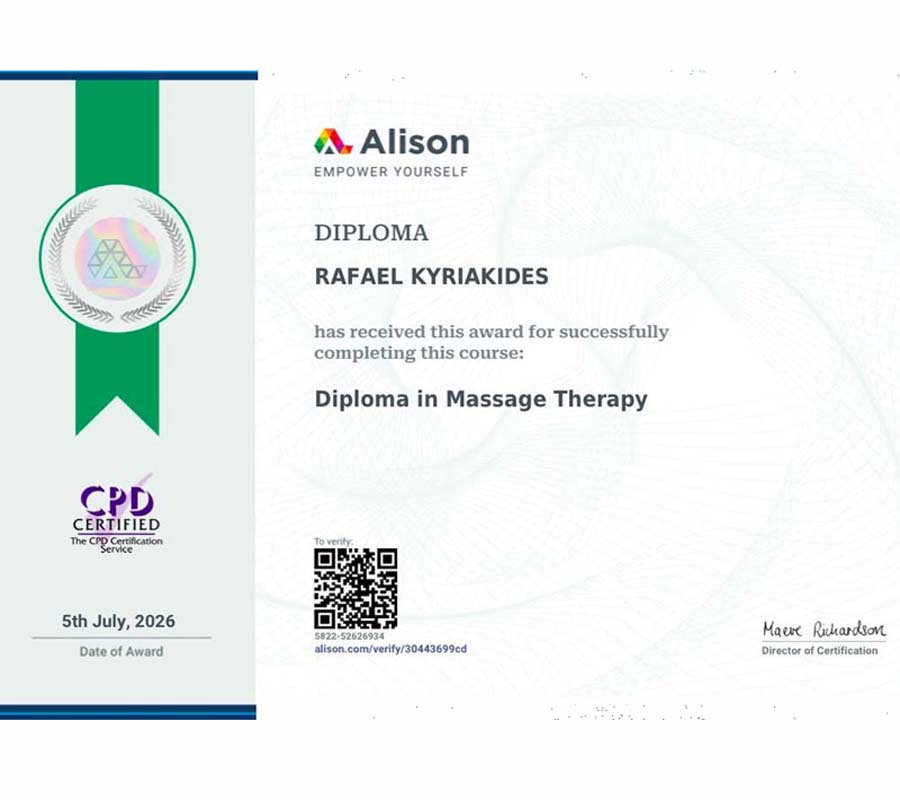Rafael Kyriakides Diplomas Certificate